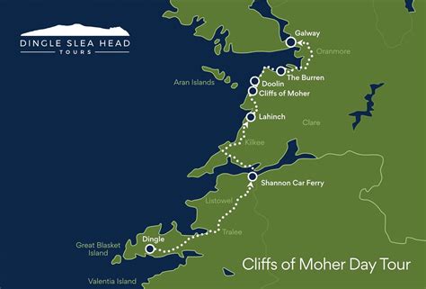 Cliffs of Moher on a map